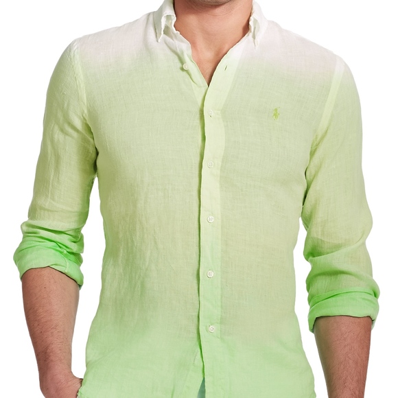 Polo Ralph Lauren Other - New Polo Ralph Lauren DIP Dyed Ombre LINEN SHIRT